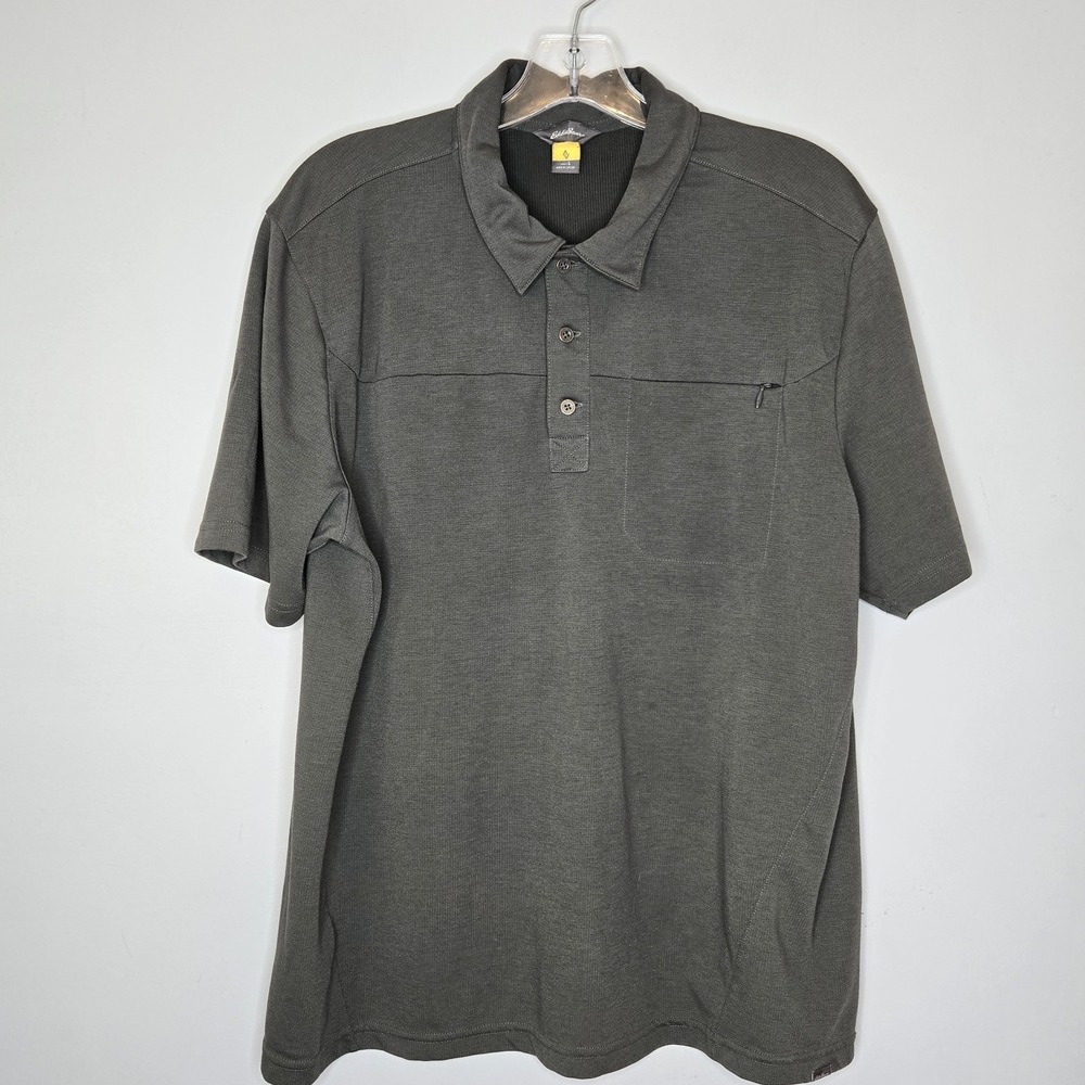 Eddie‎ Bauer Travex Polo Shirt Green & Gray Lot Of 2 Mens Size Large EUC - Picture 7 of 11